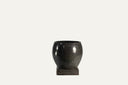 Terrazzo Cangkir Pot + Base  "Black on Black Stone" - Price Update