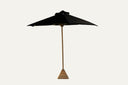 Teakwood Umbrella 2.5 m fabric, with concrete teak base