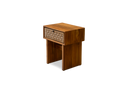 Teak bedside table - with synthetic seagrass webbing