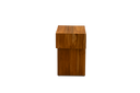 Teak bedside table - with synthetic seagrass webbing