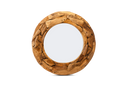 Round mirror with pieces of Teak wood