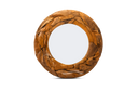 Round mirror with pieces of Teak wood