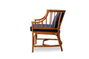 Dining chair with blue / beige  cushion