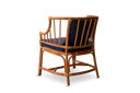 Dining chair with blue / beige  cushion