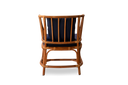 Dining chair with blue / beige  cushion