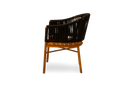 Teak dining chair with rope lining
 
 *custom fabric, color and motif option for the cushion