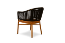 Teak dining chair with rope lining
 
 *custom fabric, color and motif option for the cushion