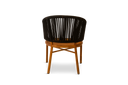 Teak dining chair with rope lining
 
 *custom fabric, color and motif option for the cushion