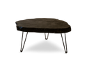 Suar black coffee table with metal legs