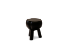 Low suar wood stool Black