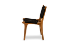 Teak dining chair with seagrass lining