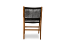 Teak dining chair with seagrass lining