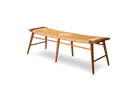 Ratan teak bench - long