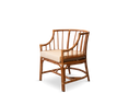 Dining chair with blue / beige  cushion
