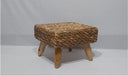 Water hyacinth braided low stool