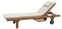 Teakwood lounger with retractable table - with an 8cm thick mattress
 
 *custom fabric option