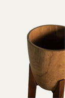 Teak Champaign Stand + Pot